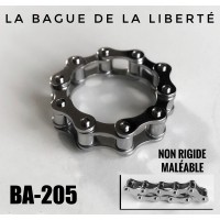 Ba-205, Bague La Liberté, maléable,acier inoxidable