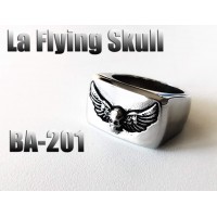 Ba-201, Bague La Flying skull acier inoxidable