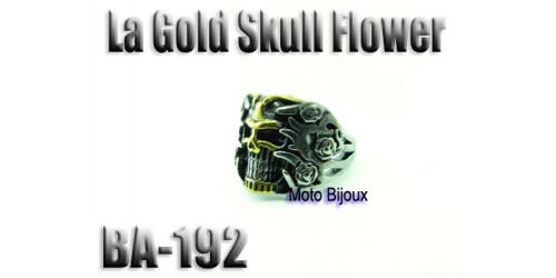 Ba-192 La Gold Skull Flower acier inoxidable