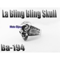 Ba-194 La Bling Bling skull,, acier inoxidable